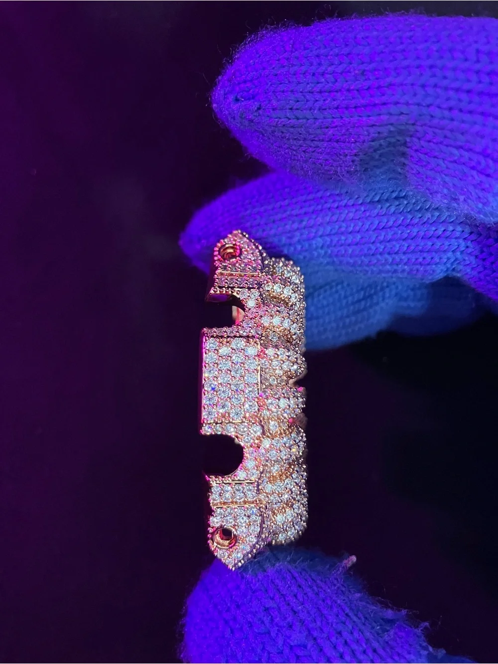 G Shock Moissanite Iced Bezel Rose Gold GM-2100